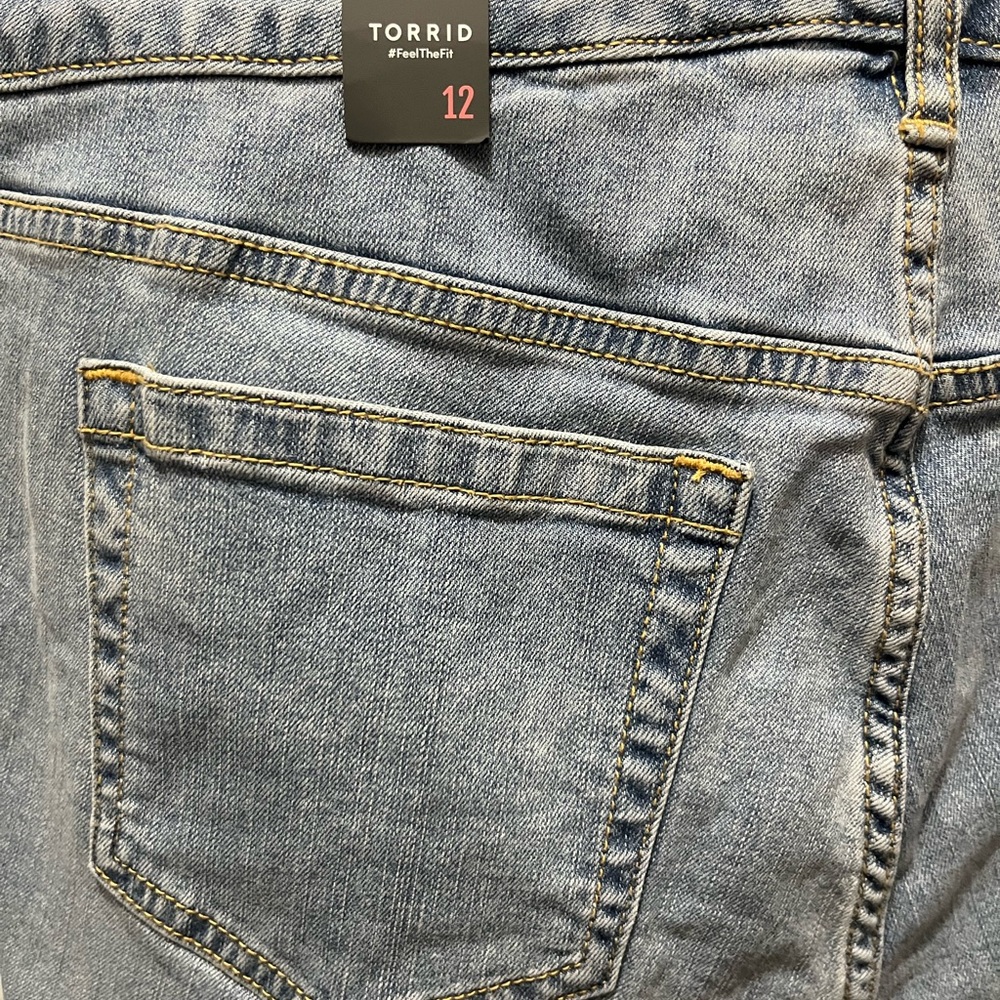 Torrid Button-Fly Ripped Jean Shorts - Picture 5 of 7